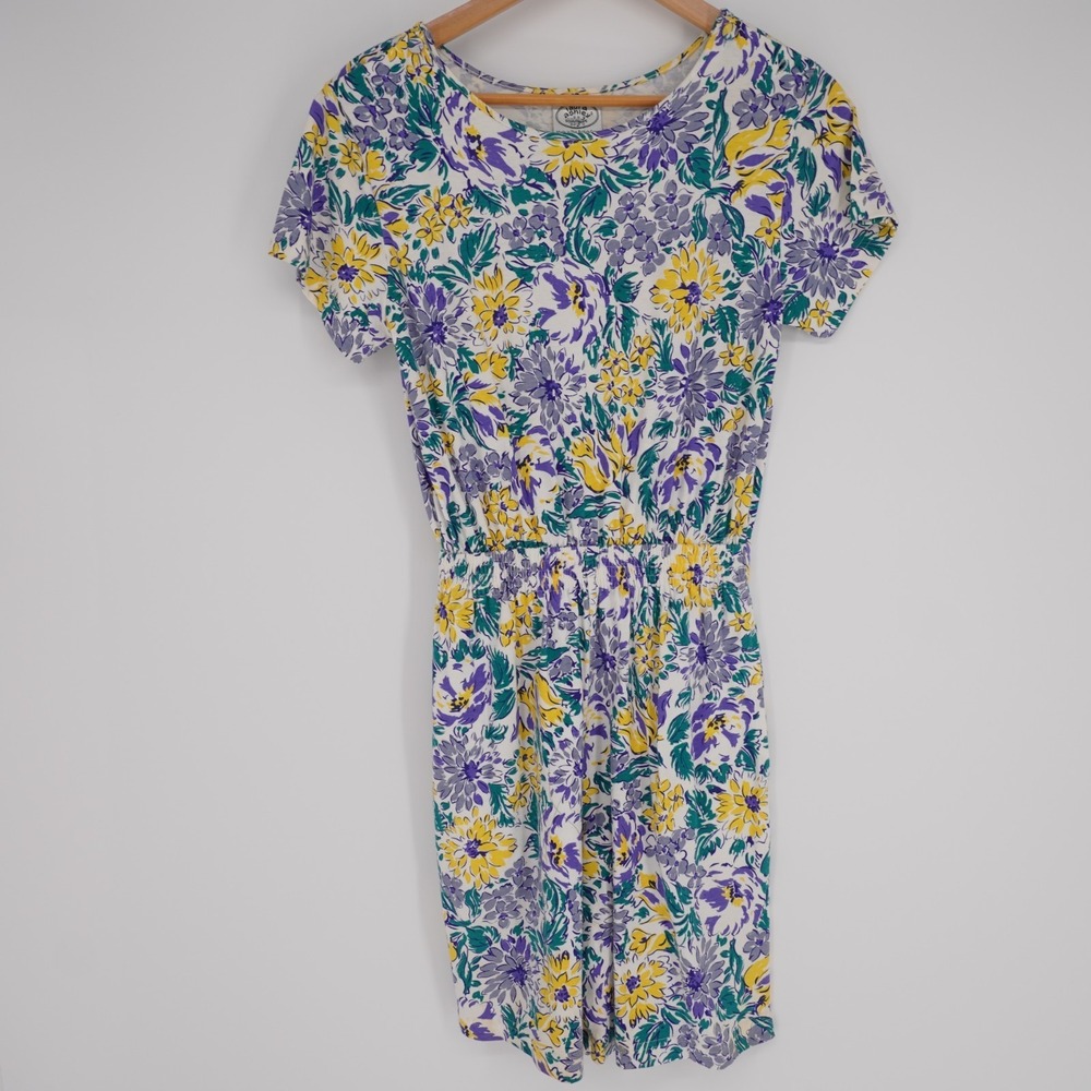 Vintage Laura Ashley Floral Romper Jumpsuit Womens S Cotton Colorful 90s Cottage - Picture 14 of 16